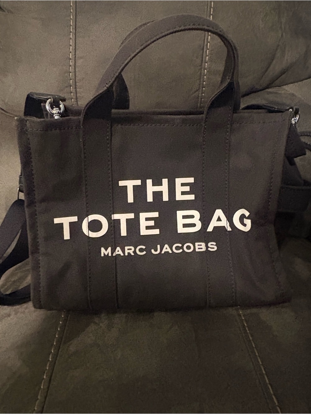 Marc Jacobs Black Canvas "The Tote Bag" Mini Tote